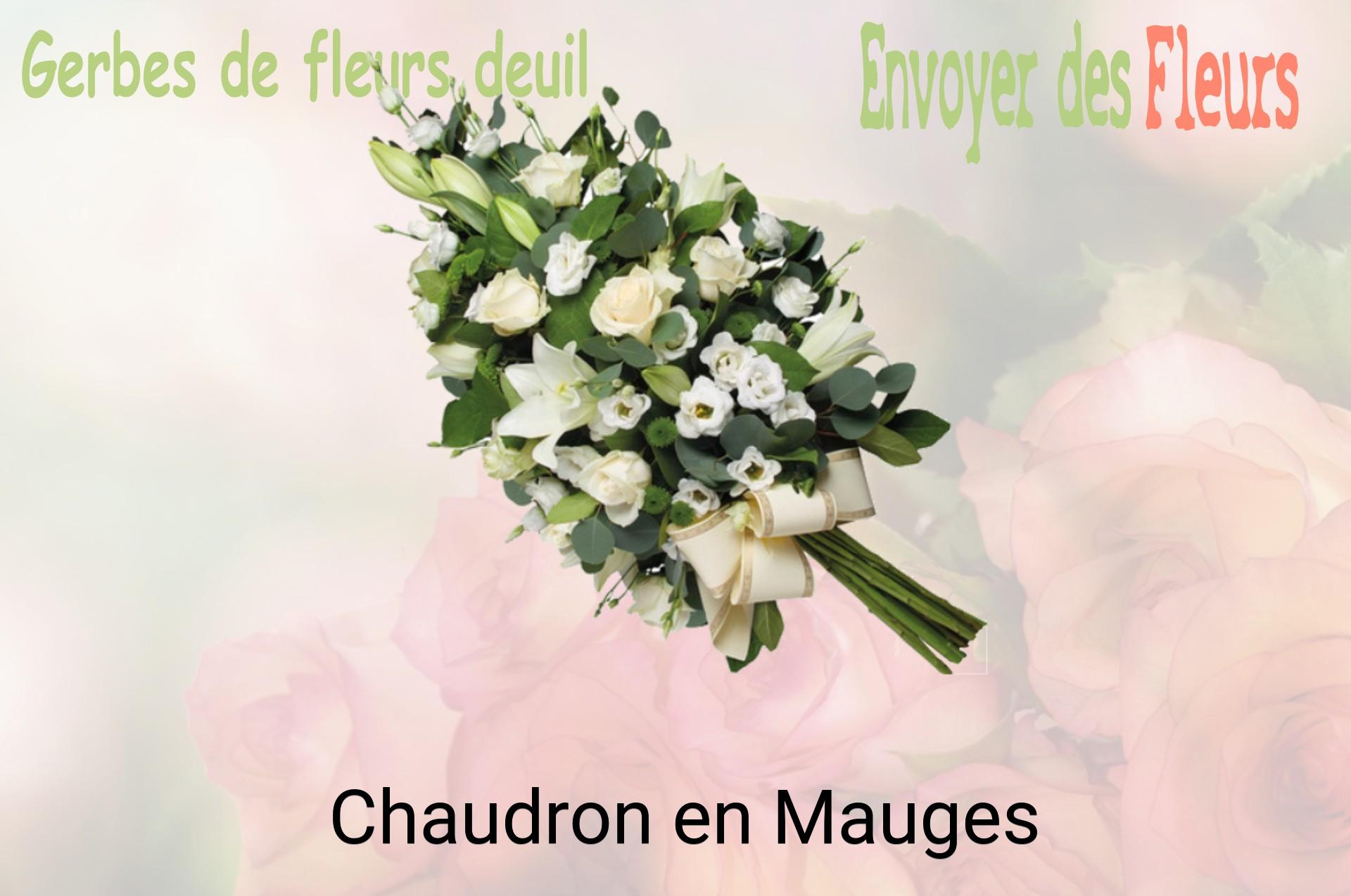 Gerbe de fleurs de deuil livrée à Chaudron-en-Mauges